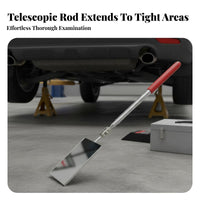 Telescopic Inspection Mirror Stainless Under Vehicle Inspection Mirror Adjustable Length Non-Slip Grip for Inspectors