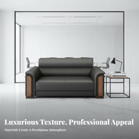contemporary minimalist Design Business Couch and Table set Comfortable Backrest sectional Sofa Set high-density foam Office Furniture long-lasting Construction for Clients, Interior Designers, Waiting Room, Hotel Lobby