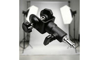 Clamping Device with Threaded Connector Matte Dark Clamp with Mounting Column Camera Mount for Videographers