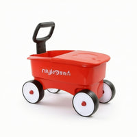 Push Cart Rideplay Vehicle Easy to Clean Push Toy with Handle for Young Children, Playroom