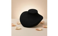 Flocked Necklace Display Bust Curved Body Necklace Bust Rounded Collar Chain Display Holder Matte