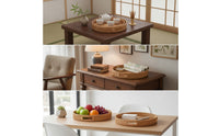 2 Pieces Rattan Tray with Handles Round Rattan Serving Tray Easy to Carry for Home Decor