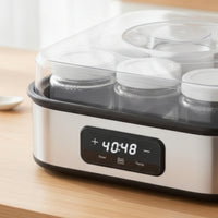 Digital Yogurt Maker Stainless Steel Yogurt Maker with Glass Jars Temperature Controlled Fermenter Automatic for Families, Kitchen, Meal Prep