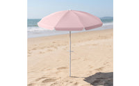 Portable Beach Umbrella with Sand Anchor Lightweight Windproof Beach Umbrella UPF 50+ Sun Shade Adjustable for Patio