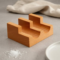 Reusable Sushi Taco Holder Easy to Serve Sushi Roll Stand Food Safe Wooden Taco Holder Compact for Restaurant, Party, Home Dining