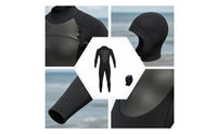 3mm Full-Body Wetsuit Streamlined One-Piece Wetsuit Snug Long-Sleeve Dive Skin Insulating for Children, Water Sports, Snorkeling, Surfing