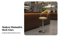 With spine supportrest Adjustable rotating Bar Stool Modern Design Adjustable rotating Stool Built-in Footrest Seating Furniture Stable Base for Restaurant Owners, Homeowners, Adults, Counter, Kitchen Island, Dining Room, Lounge