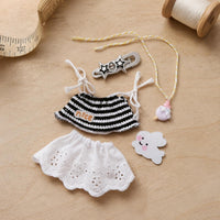 Striped Camisole Set Decorative Accessories Lace Skirt Outfit Easy to Put On