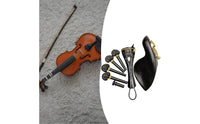 Tailpiece Chinrest Pegs String Instrument Support Pin Set Carved Violin Peg Set Rich Resonance Violin Accessory Kit for Instrument Making