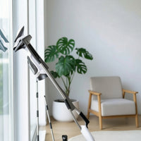 Electric Window Cleaner with Extension Pole Cordless Handheld Glass Cleaner with Spray Bottle for Homeowners