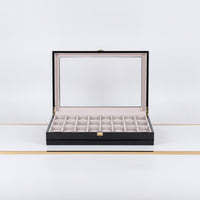 Watch Box with Clear Lid Wooden Timepiece Display Box Rectangular Organizer for Shop Counters