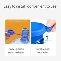 Universal Silicone Water Jug Cap, Food Grade, Leakproof