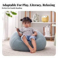 Washable Cover children's Lazy Sofa Frameless Design Convertible Bean Bag Sofa Lightweight childs' Furniture Versatile Seating for Toddlers, Girls, Parents, Kindergarten, Playroom, Reading Nook, Bedroom