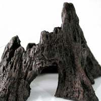 Rock-Textured Resin Reptile Hide, Crested Gecko Tank Accessories and Reptile Rock Hideout, Dark Brown Cave for Small Frogs and Amphibians, 10cm