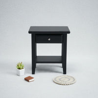 1:12 Scale Dollhouse Nightstand Modern Design Wooden Dollhouse Nightstand Realistic Detail Miniature Bedside Table for Adults