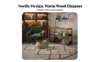 Mobile Sofa Side Storage Unit Space-Saving Slim Sofa Table Modern Design Household Furniture Versatile for Apartment Dwellers, Homeowners, Living Room, Small Areas, Bedroom, Office