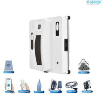 APP-Controlled Window Cleaning Robot with Dual Water Spray and Anti-Fall Protection