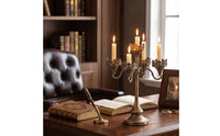 Candelabra with 5 Arms Ornate Candelabra Antique Candelabrum with Five Cups for Hosts, Weddings, Mantel, Parties