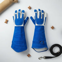 Puncture Resistant Leather Creature Training Gloves Forearm Protection Tooth-Resistant Proof Gloves Comfortable Lining Safety Gauntlets for Pet Owners, Veterinarians, Zookeepers, Gardening