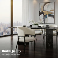 With Armrests Upholstered Dining Armchair Elegant Design Dining Armchair Ergonomic spine supportrest Single Seat Minimalist design for Adults, Homeowners, Business Owners, Kitchen, Living Room, Bedroom, study niche