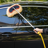 Water Fed Car Wash Brush 10m Hose Extendable Handle for Truck RV Boat Cleaning