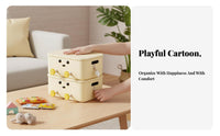 Character-Themed Crate Cute Design Household Organizer Decorative for Students