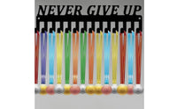Holds Multiple Medals Race Medal Holder Motivational Design Wall Mounted Medal Hanger Cut for Athletes, Gymnasts