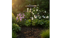Bird Bath Bowl with Metal Stake Outdoor Ground-Stake Bird Bath Decorative Birdbath for Gardeners, Yard, Flower Beds, Lawn