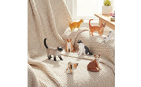 10 Pieces Cat Figurines Tiny Cat Tiny Figurines Hand Painted Animal Models for Collectors, Dioramas