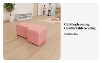 Irregular-Shaped Soft Sofa Combination Freely Combinable Reception Seating Public Space Furniture for Children, Visitors, Lobby, Activity Room, Gym