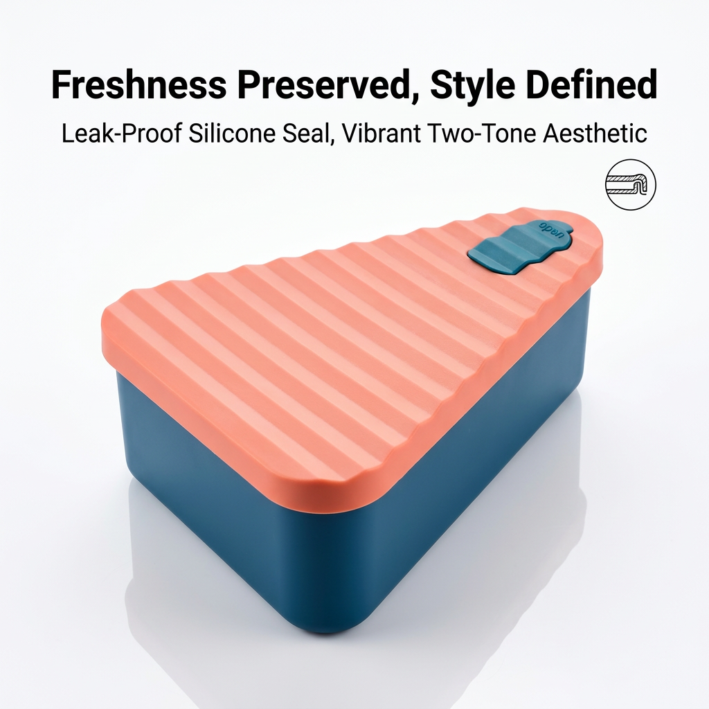 Silicone Bento Lunch Box with Lid, Food Storage Containers Airtight, Bento Lunch Box Leftover Storage, Silicone Food Containers with Lids