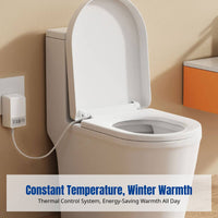 Smart Thermostatic Toilet Seat, PP Board, Waterproof, Quiet, Multiple Sizes, Easy Install, Family Use