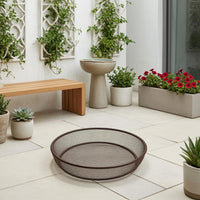 Wire Mesh Bird Feeder Tray Fine Grid Round Bird Feeder Tray Flat Base