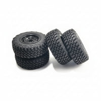 4 Pieces Wheel Rims High Grip RC 4x4 Vehicle Tire Set Rough Terrain Tires