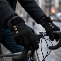 Winter Warm Double-Layer Cashmere Knit Gloves with Touchscreen Function