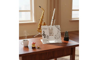 Desktop Music Stand Foldable Folding Music Stand Lightweight Adjustable Bookrest for Artists, Students, Office, Kitchen
