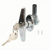 T-Handle Lock with Keys Keyed T-Handle Lock Chrome-Plated Zinc Alloy for Storage Door, Trailer