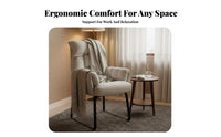 Reclining Function Cushisingled Sled Base Armchair Ergonomic Design Desk Chair Padded Seat Cushion Office Furniture Sturdy Frame for Distant Workers, Students, Clients, Study Room, Bedroom