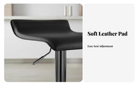 Modern Minimalist Design Upholstered Swivel Bar Chair Built-in Footrest Adjustable Height Pedestal Stool Stable Round Base Home Seating Padded Seat for Business Owners, Homeowners, Adults, Restaurant, Counter, Kitchen Island, Dining Room