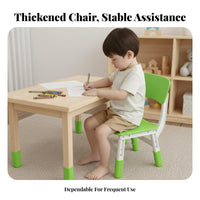 With spine-supporting spine-supportingrest Height-Adjustable spine-supportingrest Chair Anti-Slip Feet Height-Adjustable kids' Stool Thickened Design children's Furniture Child-Safe Construction for Parents, Kindergarten, Home