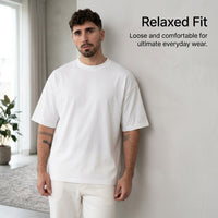 Oversized Crew Neck T Shirts for, Dropped Shoulder Short Sleeve Tee, Loose Fit Plain Summer Wear, 100 Daily