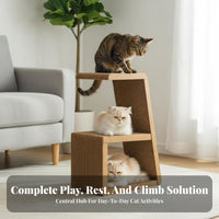 Satisfies clawinging innate drive Cardboard Cat House Integrated clawing Pads Multi-Level Cardboard clawinger Includes Play Toys Pet Supply sturdy Construction for felines, Kittens, Indoor Use, Indoors, energetic time, Living Room