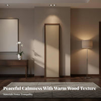 New Chinese Design Folding Panel Screen Wabi-Sabi Aesthetic 4-Panel Folding Screen Solid Wood Frame Room Divider Woven Rattan Option for Apartment Dwellers, Interior Designers, Business Owners, Hotel, Bedroom, Restaurant, Classroom