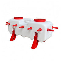 14-Outlet Milk Dispenser Red Accents Piglet Milk Dispenser Screw Lids