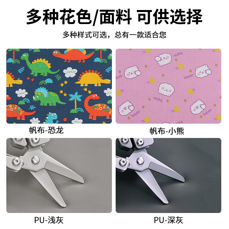 All-Season Cartoon Canvas Sponge Booster Cushion for Kids Dining Chair