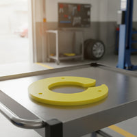 Yellow Shielding Pad with Mounting Holes Rubber Tire Changer Pad Circular Rim Protection Sleeve Long-Lasting for Mechanics, Workshops