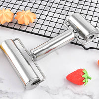 Stainless Steel Rolling Pin Sturdy Metal Pastry Roller Lightweight