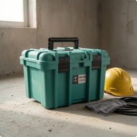 Latch Closure Hard-Shell Tool Box Heavy-Duty Portable Tool Box Reinforced Carry Handle