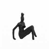 Tabletop Sculpture Black Metal Abstract Sculpture Human-Influenced Figurine Ornament