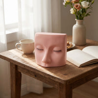 Eyelash Extension Practice Head Three-Layer Cosmetology Mannequin Head Eyelash Practice Mold Removable Soft for Students